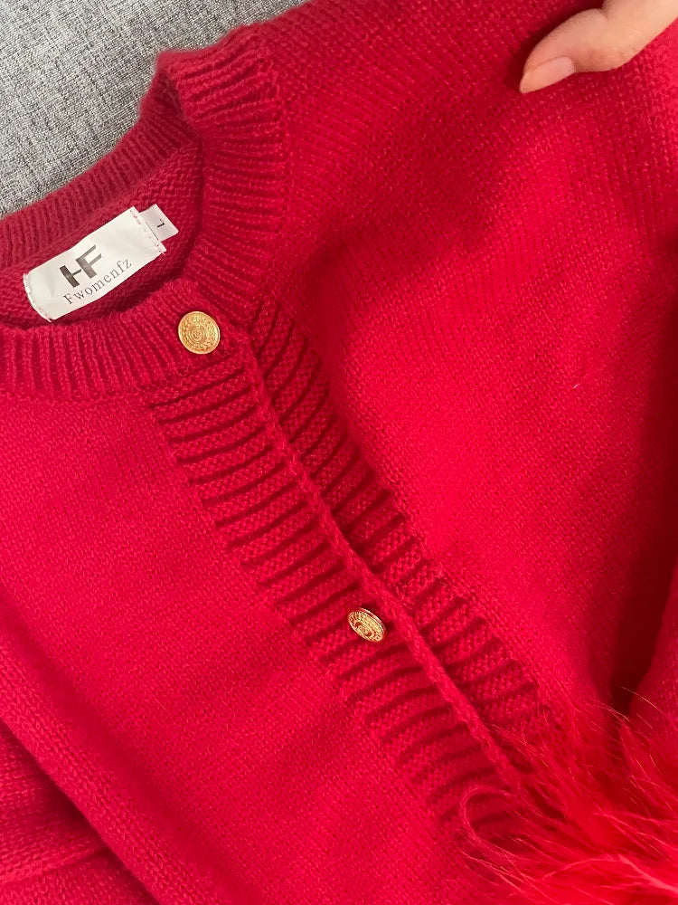 Feather Patchwork Cardigan