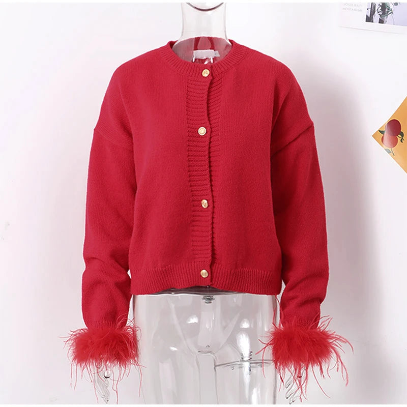Feather Patchwork Cardigan