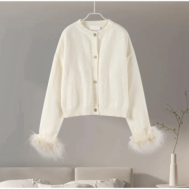 Feather Patchwork Cardigan