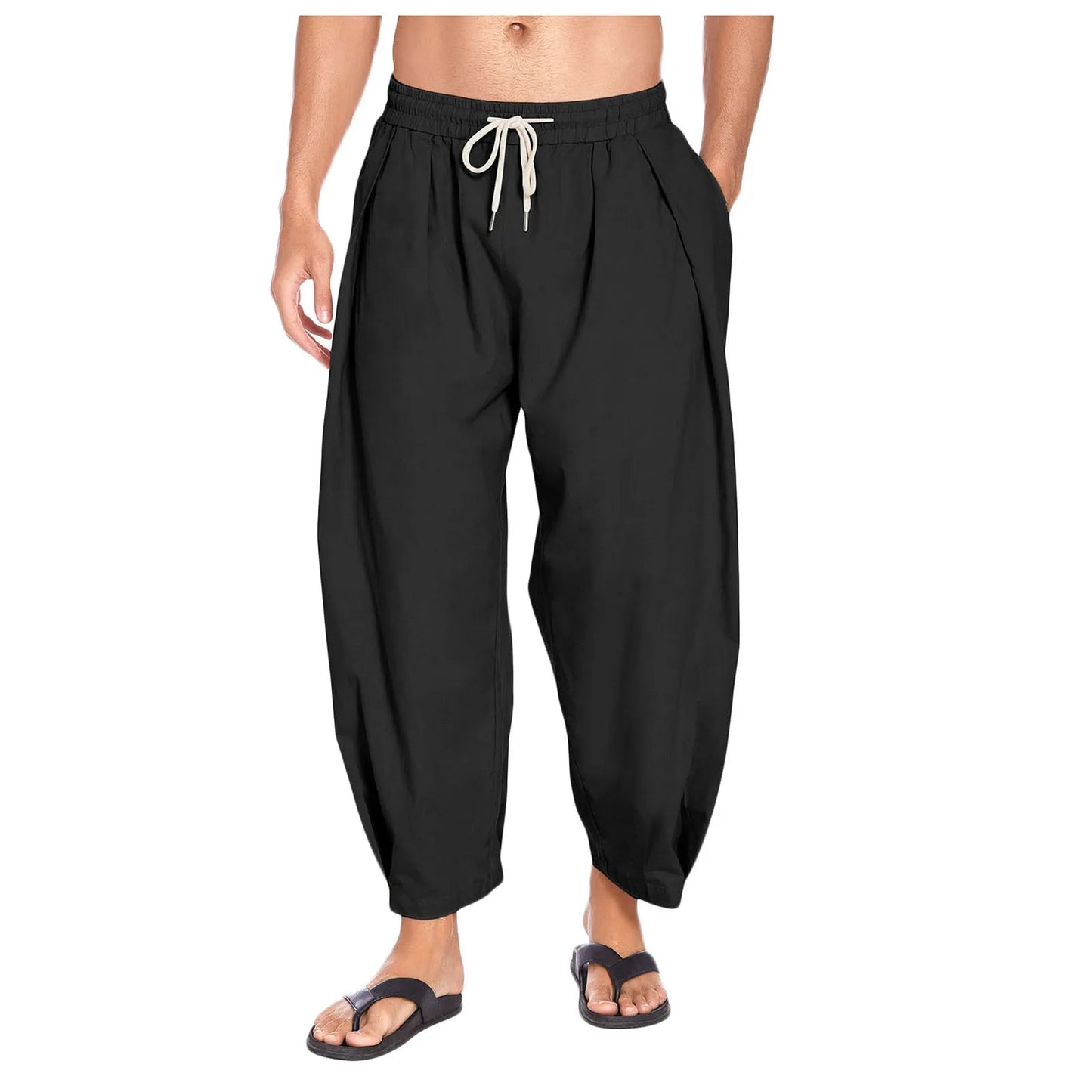 Men's Cotton and Linen Harem Pants