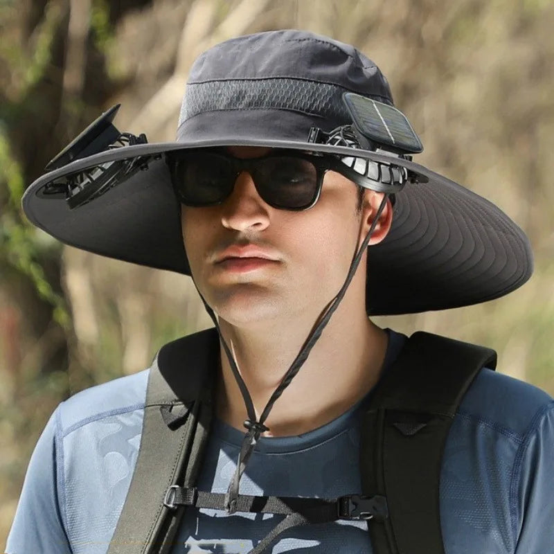 SolarCooler™ – Dual-Powered Fan Hat