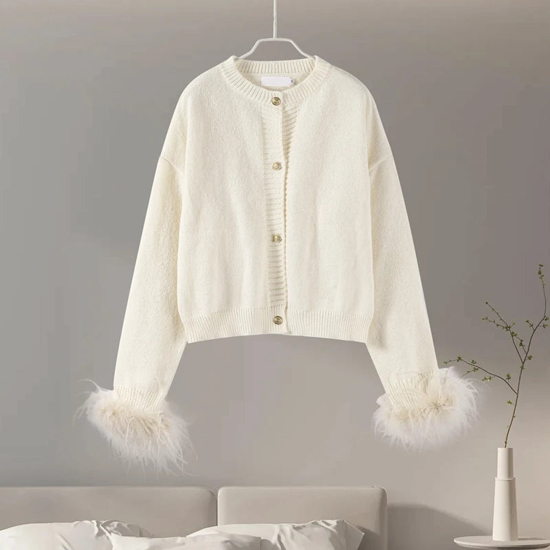 Feather Patchwork Cardigan