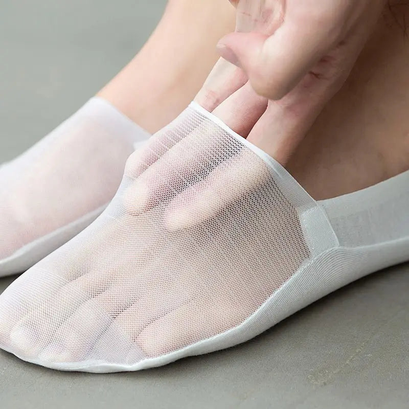5 Pairs Men’s No-Show Ice Silk Summer Socks