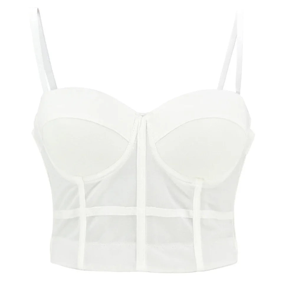 Mesh Push-Up Corset Bralette