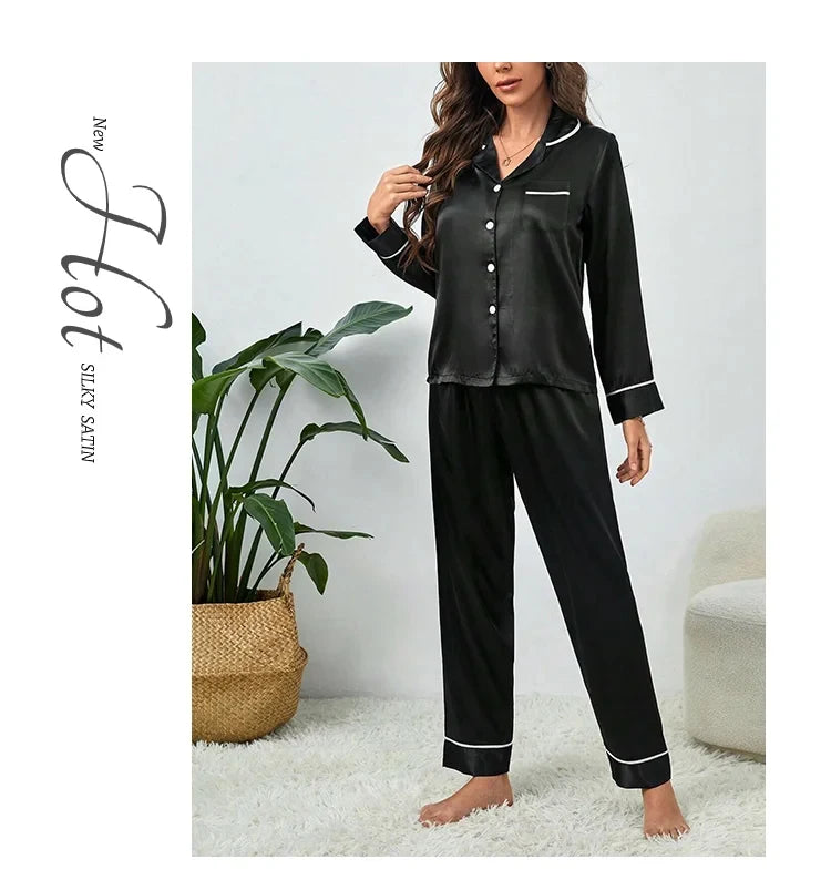 SilkLuxe™ –Cozy Satin Pajama