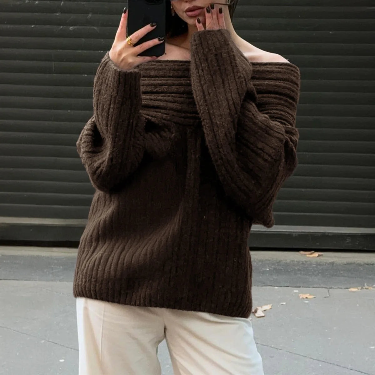 Sleek One-Shoulder Knit™