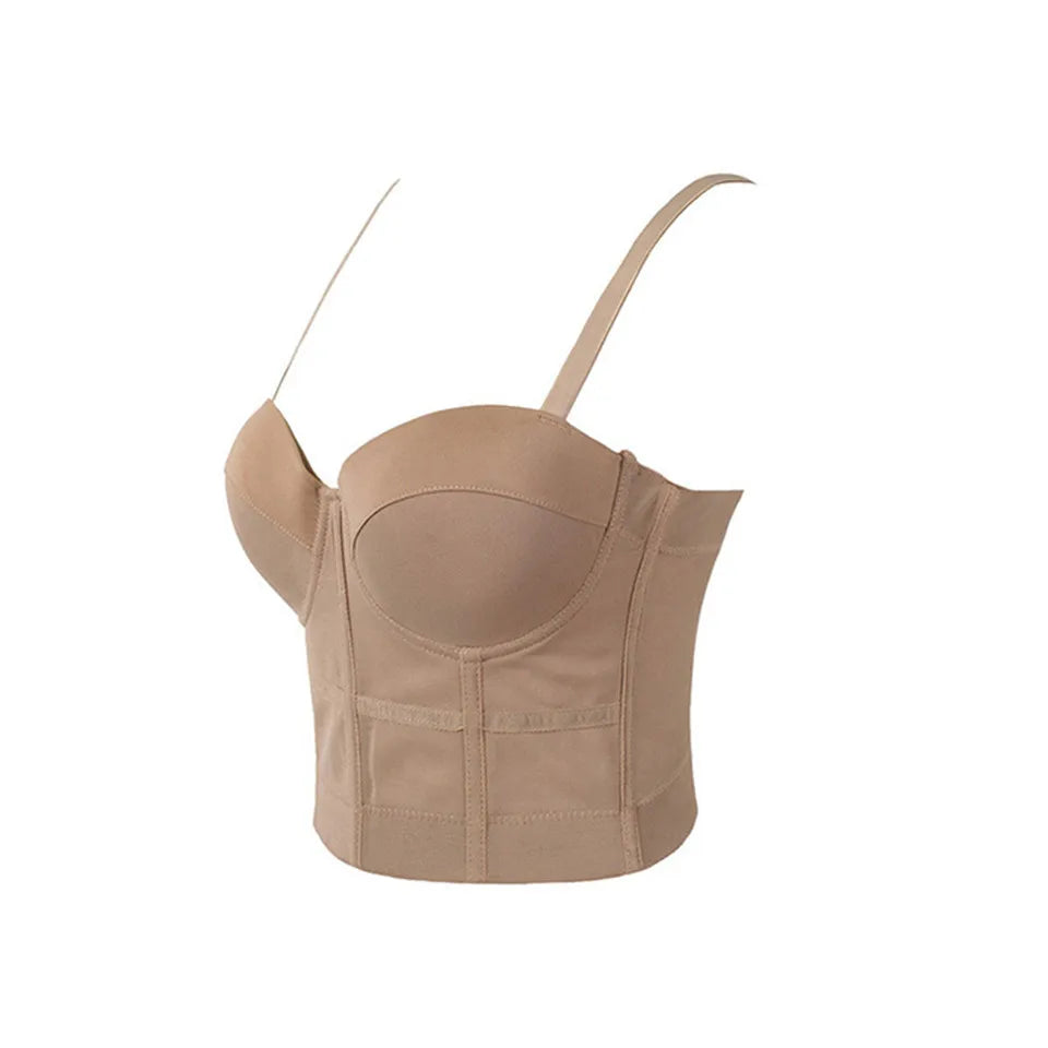 Mesh Push-Up Corset Bralette
