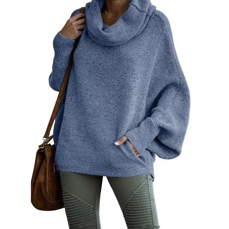 Women's Cowl Neck Batwing Sweater