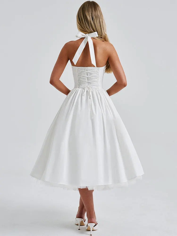 Midnight Muse™ Mesh Bandage Halter Dress