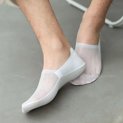 5 Pairs Men’s No-Show Ice Silk Summer Socks