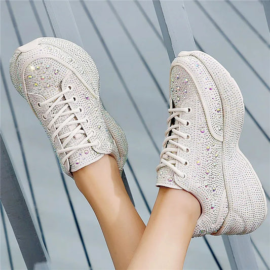 CrystalChic™ -  Crystal Women's Platform Sneakers