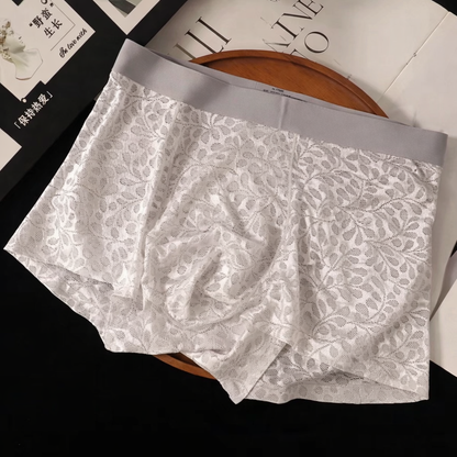 4PCS EXOTIQ Men Soft Lace Boxer Briefs