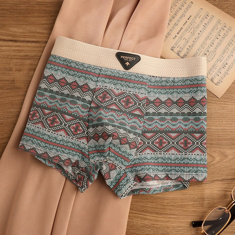 BoldComfort™ 4-Pack Retro Cotton Boxers