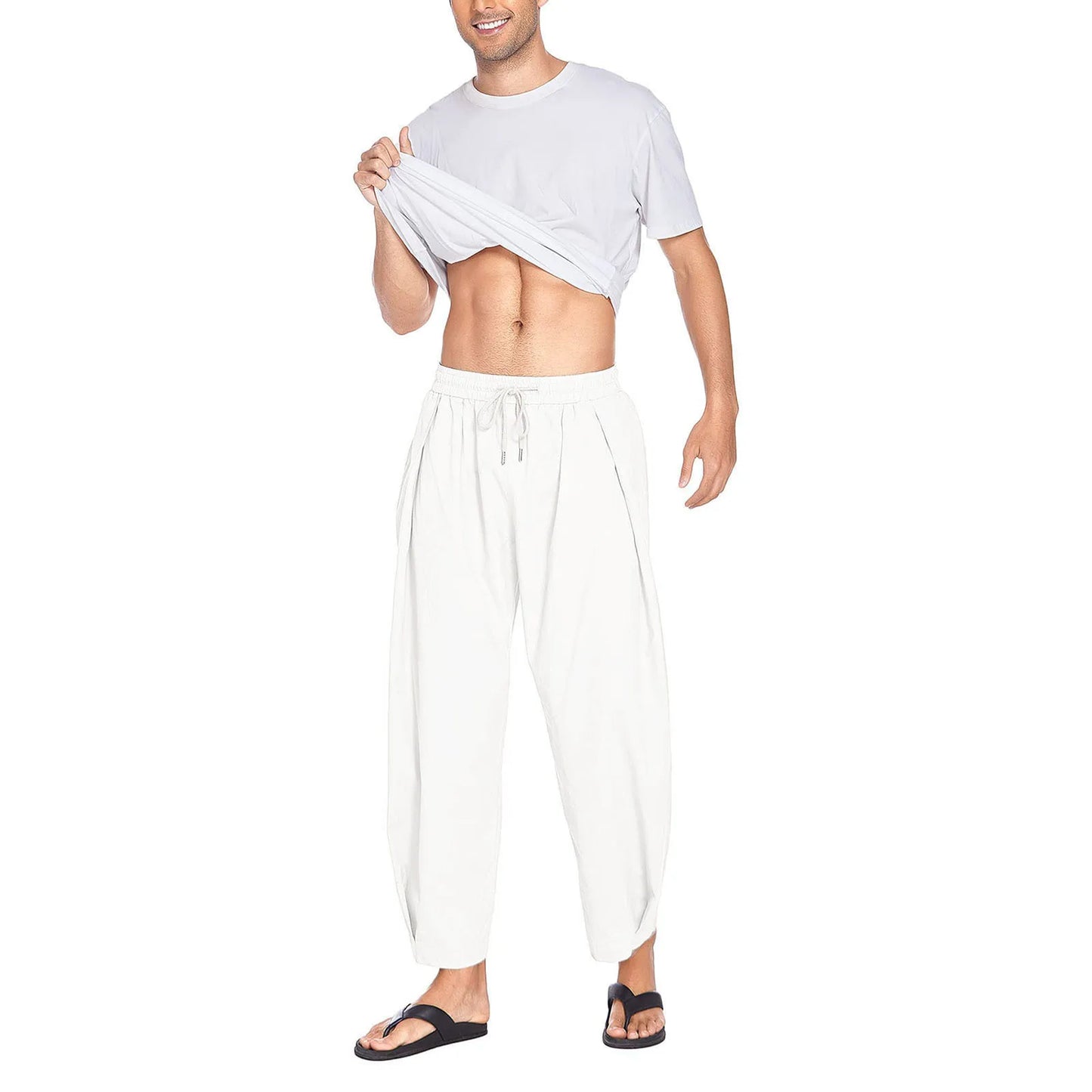 Men's Cotton and Linen Harem Pants