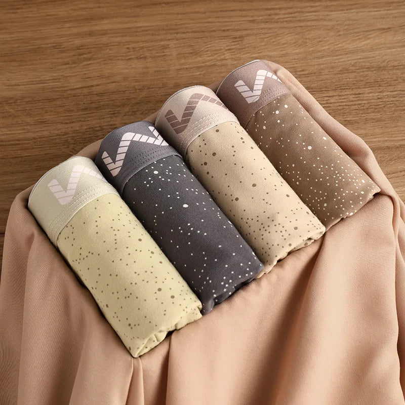 4 PCS SkyPrint Cotton Boxers