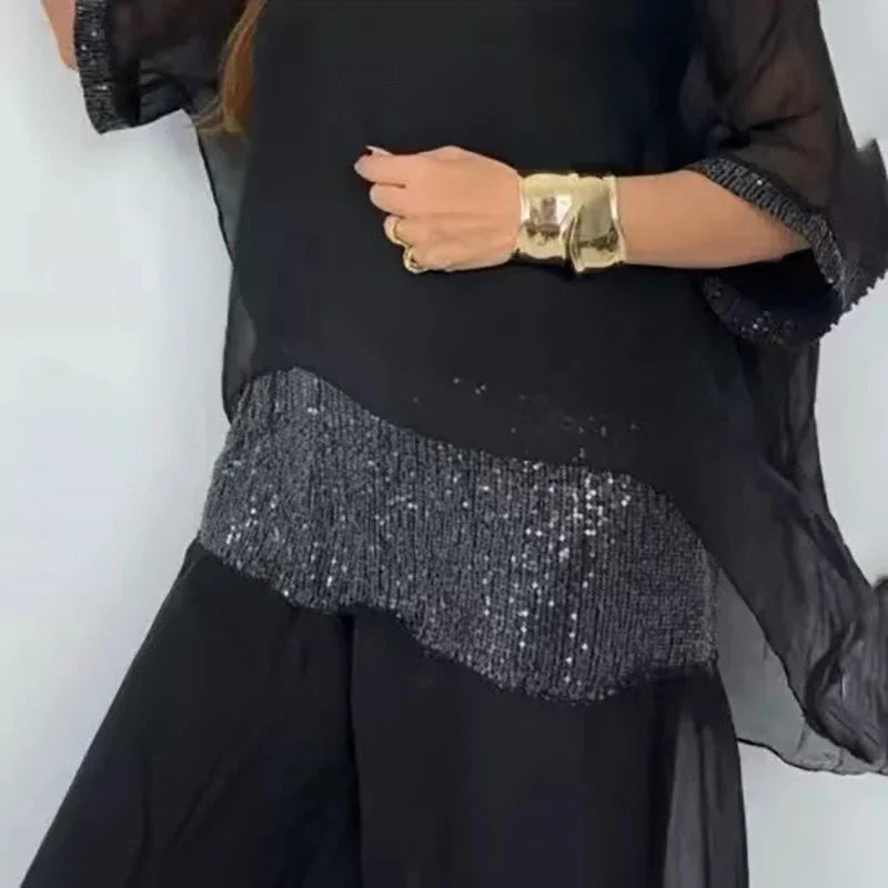 Sequin Chiffon Casual