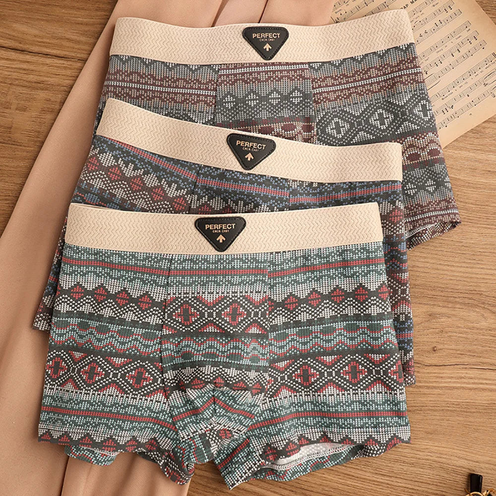 BoldComfort™ 4-Pack Retro Cotton Boxers