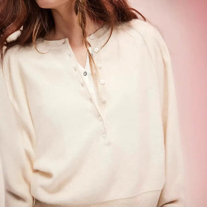 CozyHenley™ Women’s Lantern Sleeve Knit Pullover