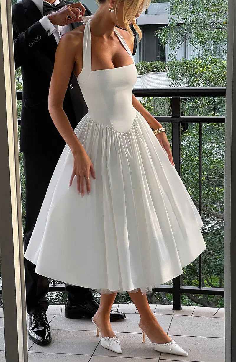 Midnight Muse™ Mesh Bandage Halter Dress