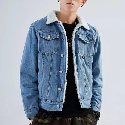 Denim Jacket with Fleece Lining