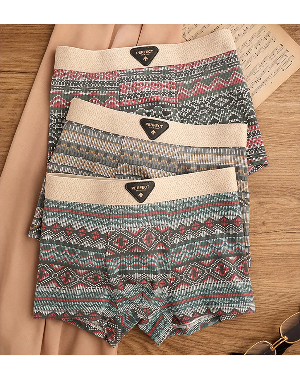 BoldComfort™ 4-Pack Retro Cotton Boxers