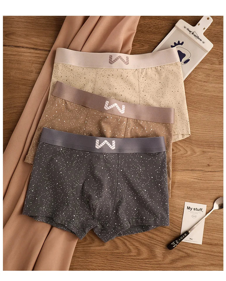 4 PCS SkyPrint Cotton Boxers