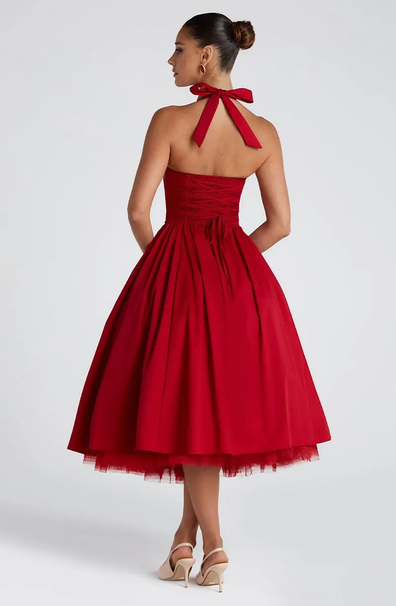 Midnight Muse™ Mesh Bandage Halter Dress