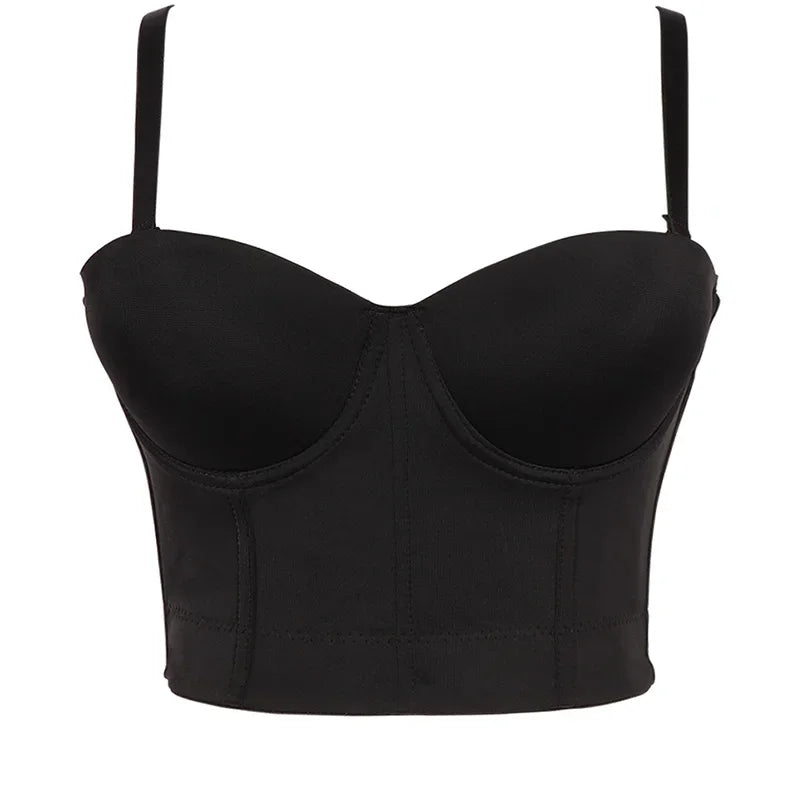 Mesh Push-Up Corset Bralette