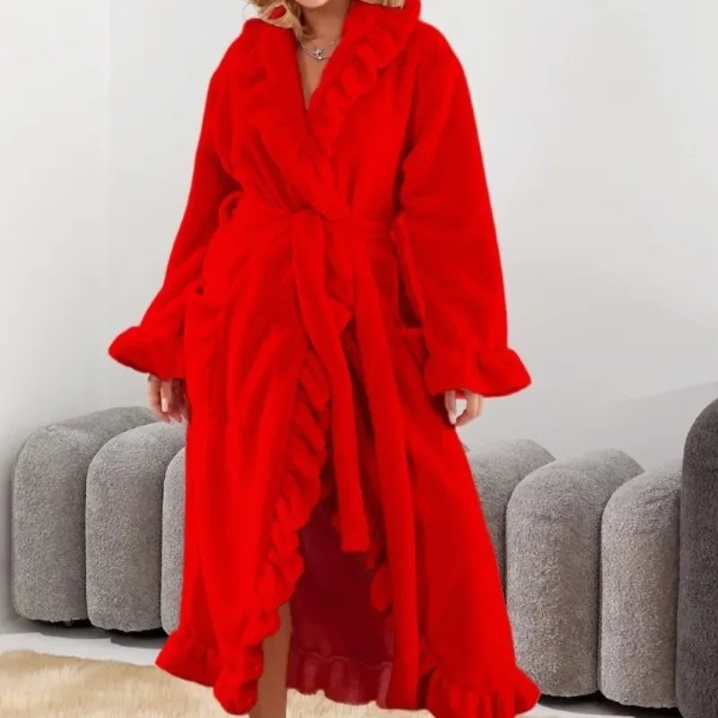 Velura™ Women’s Long Coral Velvet Robe