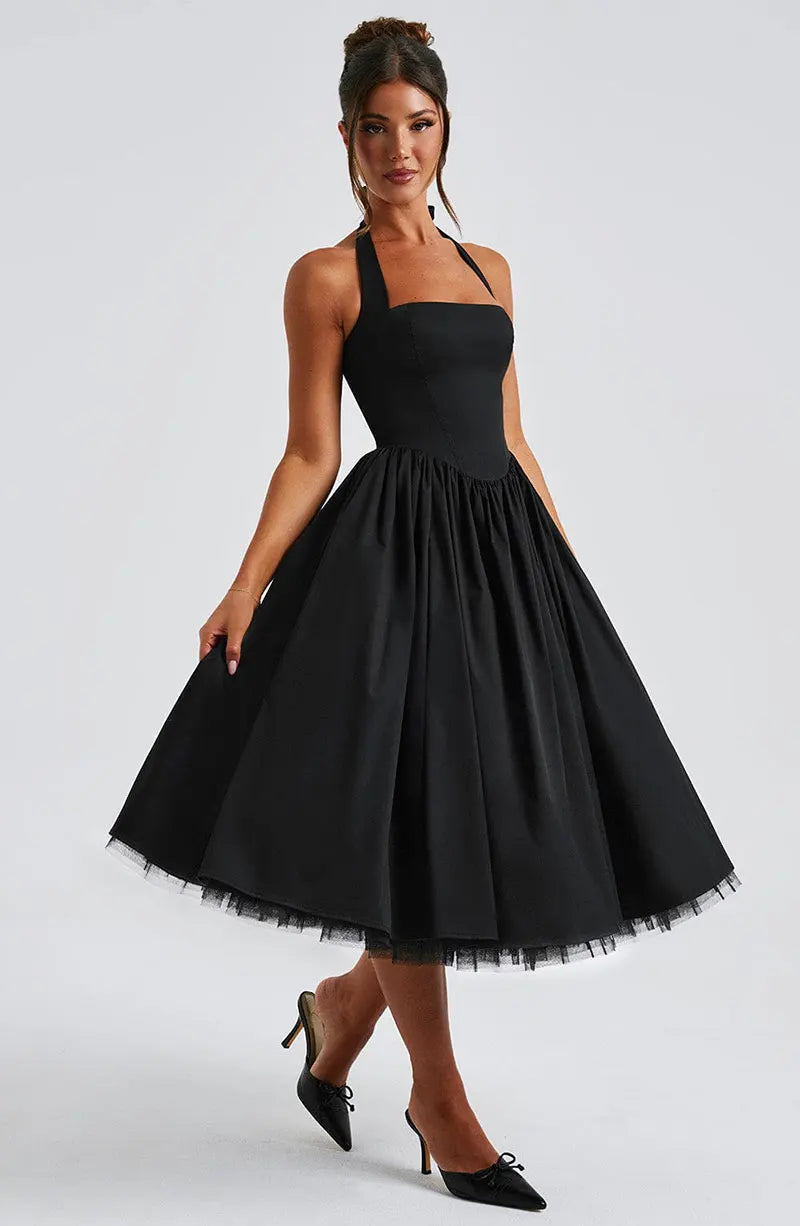 Midnight Muse™ Mesh Bandage Halter Dress