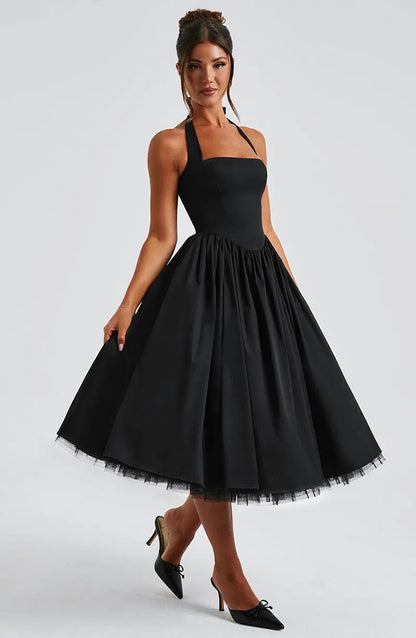 Midnight Muse™ Mesh Bandage Halter Dress