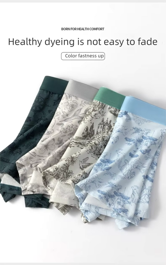 4PCS - PureCotton™ Antibacterial Boxer Trunks