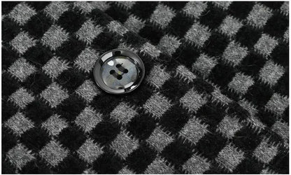 Men Fleece Checkered Suits