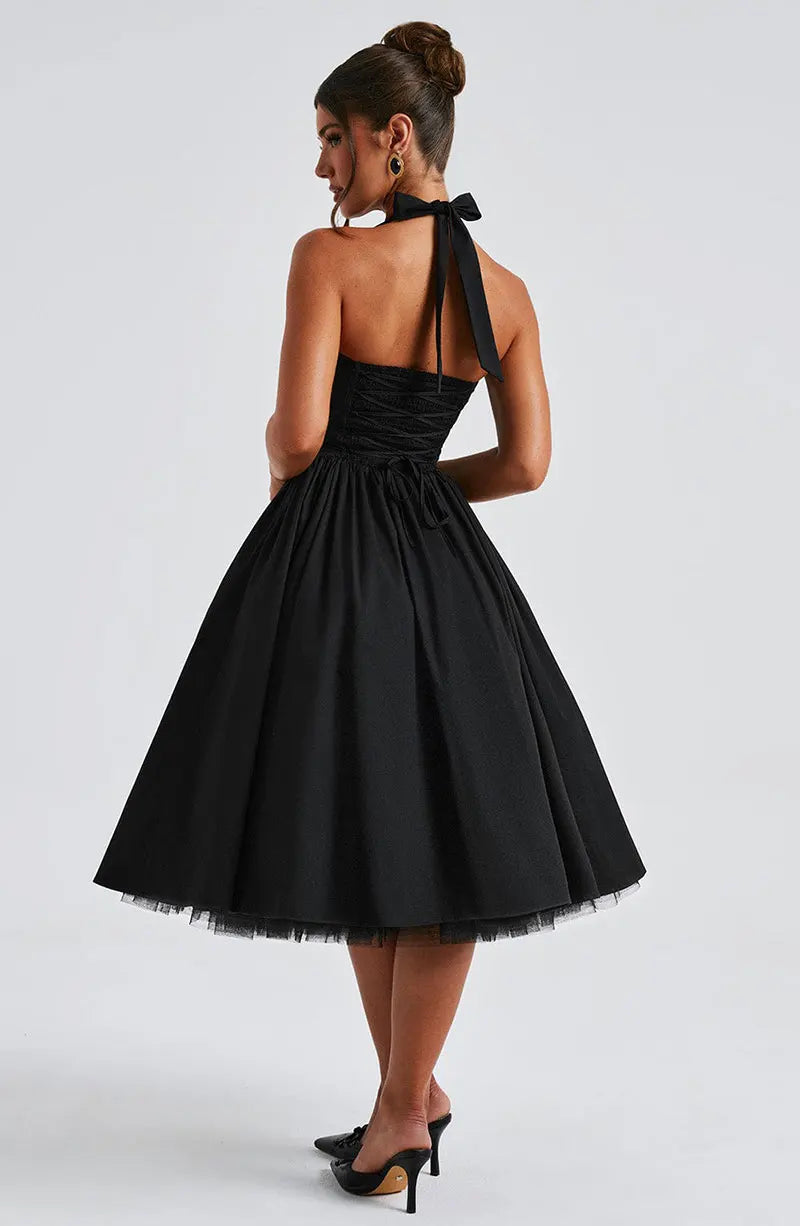 Midnight Muse™ Mesh Bandage Halter Dress