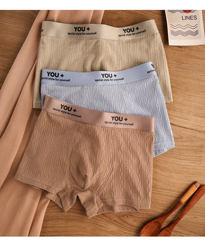 4 PCS - YOU+ Pure Cotton Men's Briefs