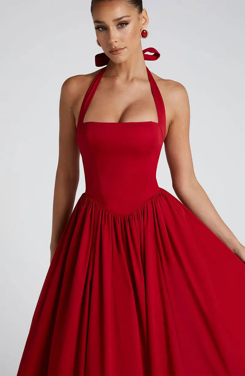 Midnight Muse™ Mesh Bandage Halter Dress
