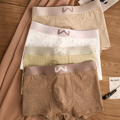 4 PCS SkyPrint Cotton Boxers