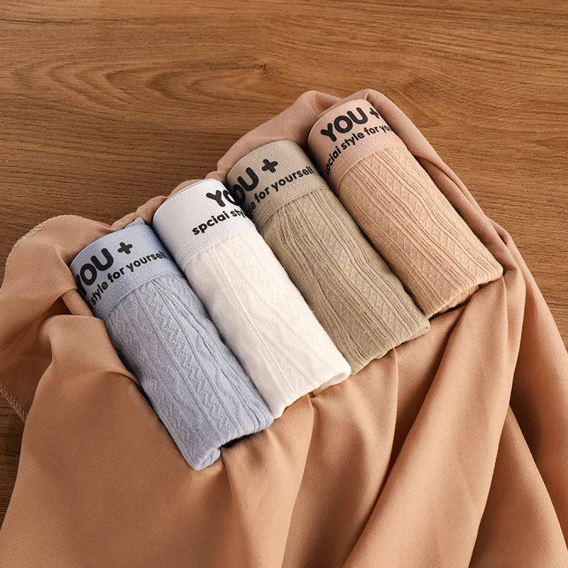4 PCS - YOU+ Pure Cotton Men's Briefs