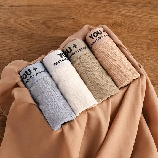 4 PCS - YOU+ Pure Cotton Men's Briefs