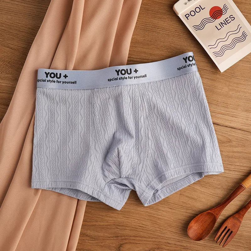 4 PCS - YOU+ Pure Cotton Men's Briefs