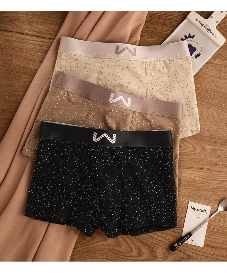 4 PCS SkyPrint Cotton Boxers