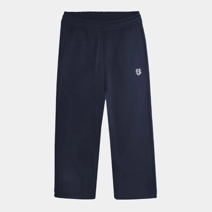 Embroidered Wide-Leg Joggers