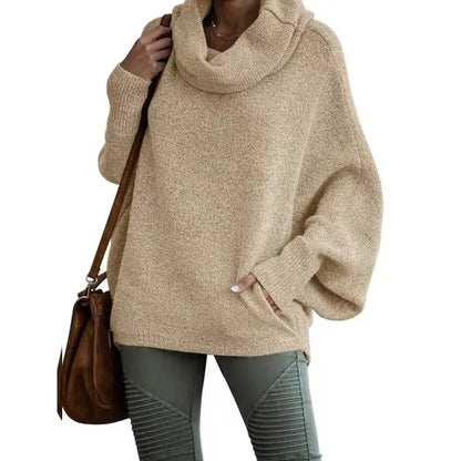 Women's Cowl Neck Batwing Sweater