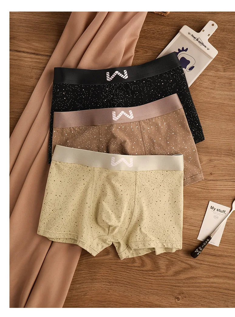 4 PCS SkyPrint Cotton Boxers