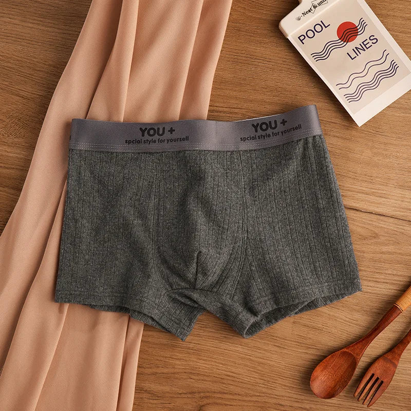 4 PCS - YOU+ Pure Cotton Men's Briefs