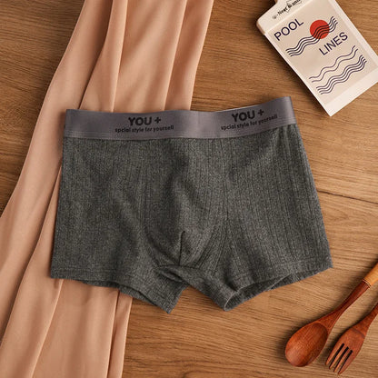 4 PCS - YOU+ Pure Cotton Men's Briefs