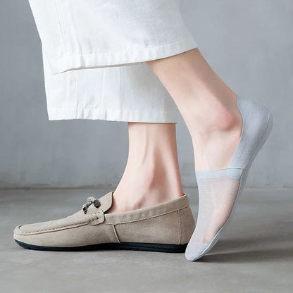 5 Pairs Men’s No-Show Ice Silk Summer Socks