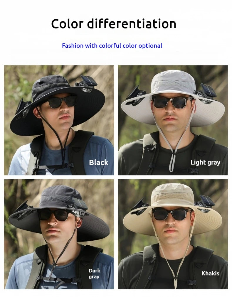 SolarCooler™ – Dual-Powered Fan Hat