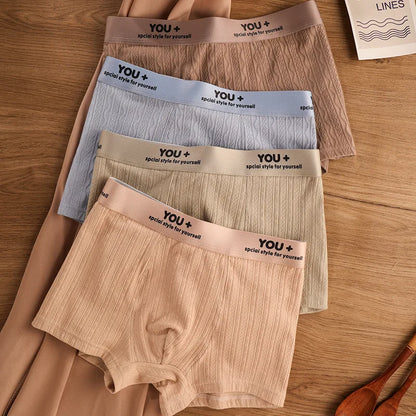 4 PCS - YOU+ Pure Cotton Men's Briefs