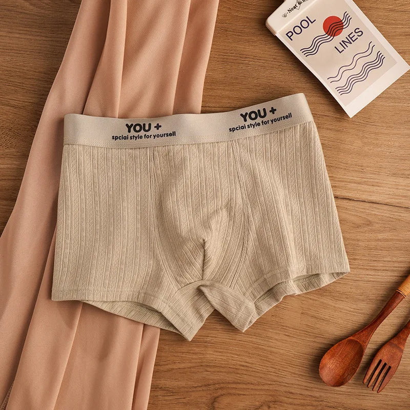 4 PCS - YOU+ Pure Cotton Men's Briefs
